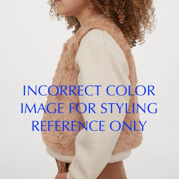 H&M Pale Pink Faux Fur Vest, girls size 4-5 - Picture 8 of 8